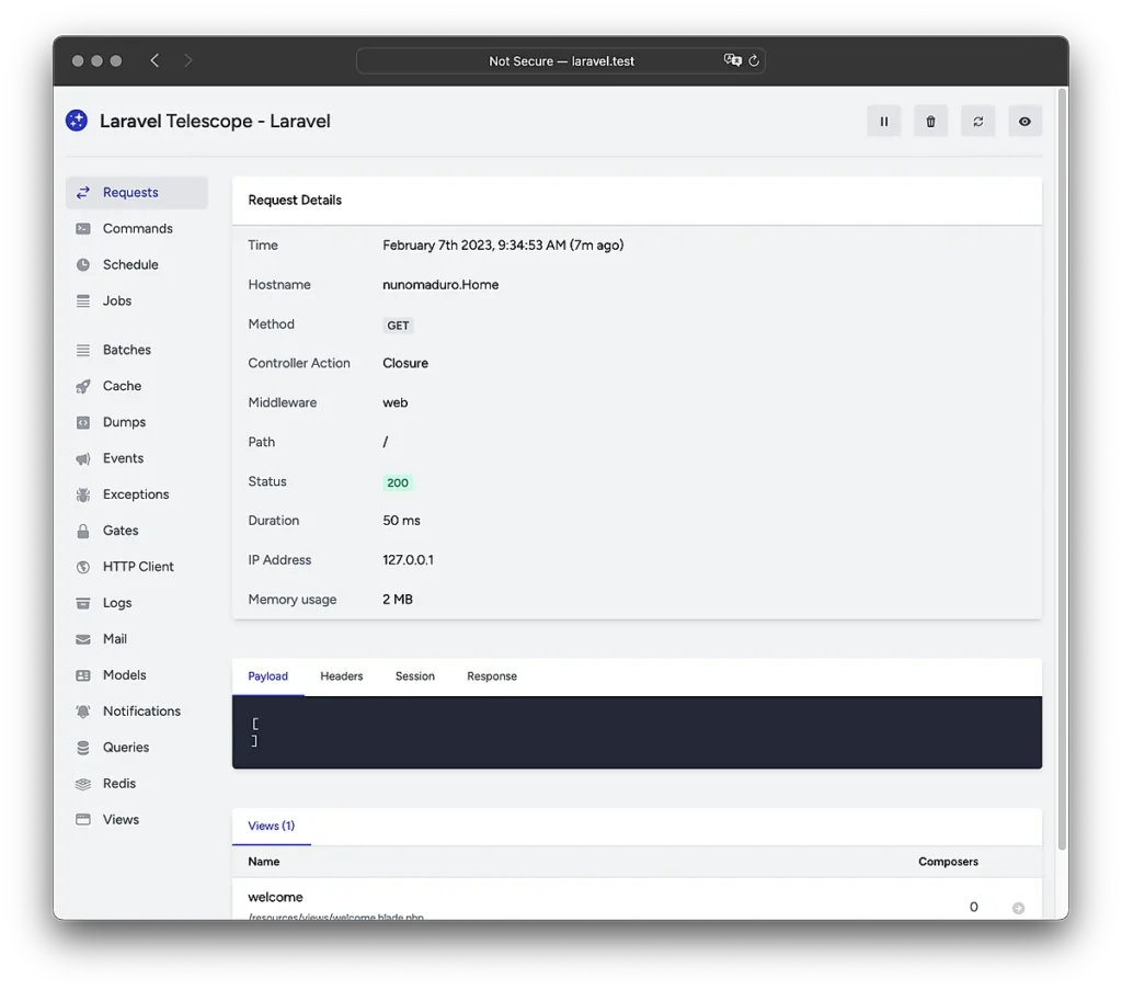 laravel telescope