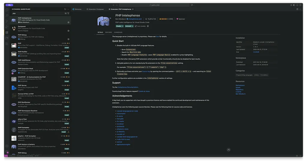 VS Code інтерфейс